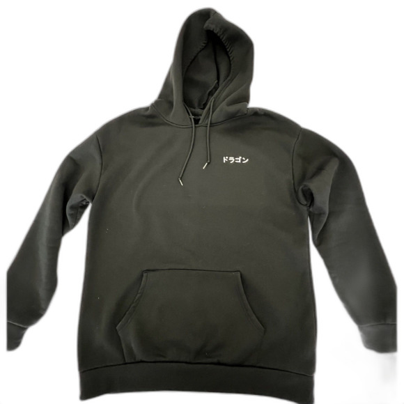 Asian Inspired Dragon Black Hoodie - Size XXL - Picture 2 of 5